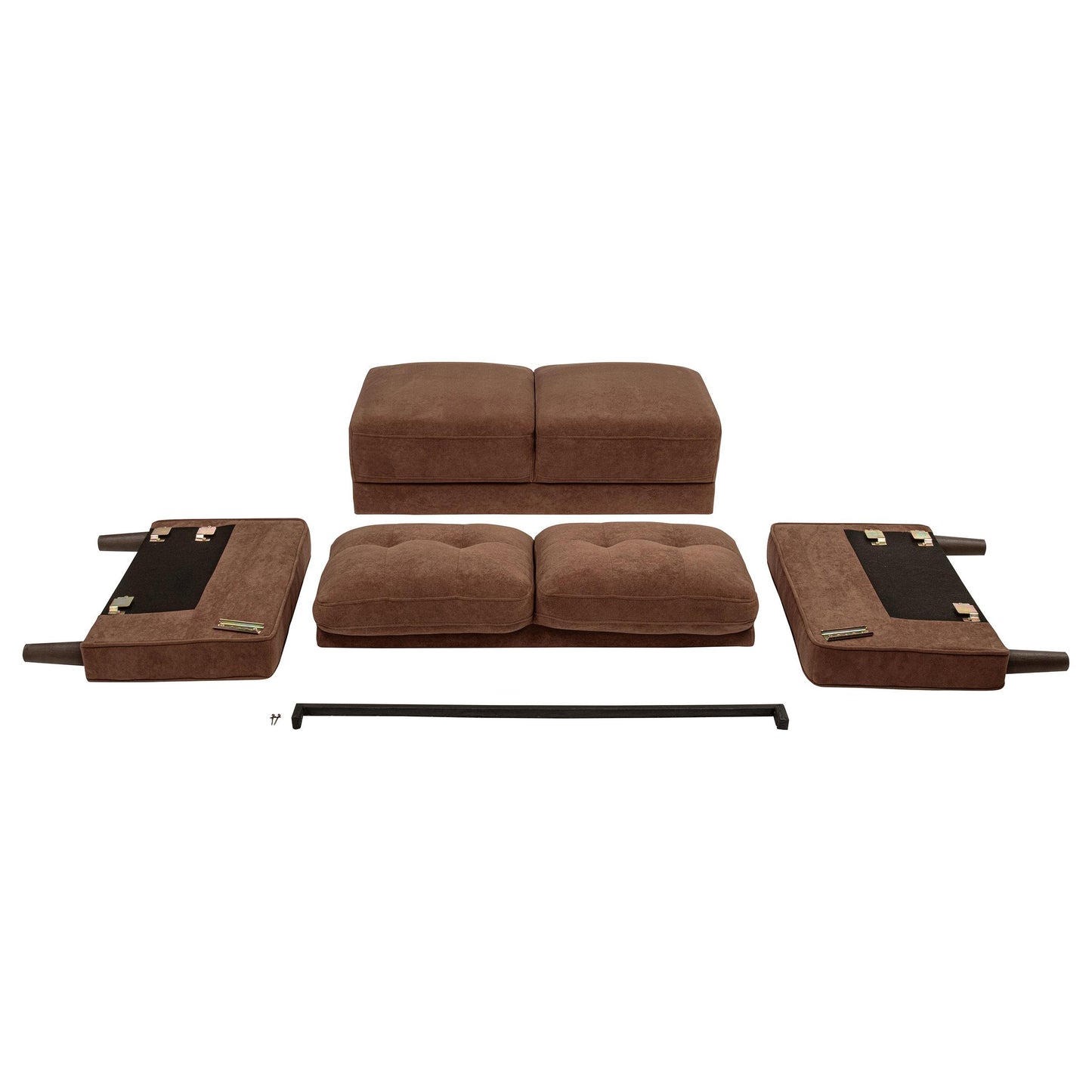  Coaster Furniture Bowen II 509972 Fabric Upholstered Track Arm Loveseat - Rust IMAGE 12