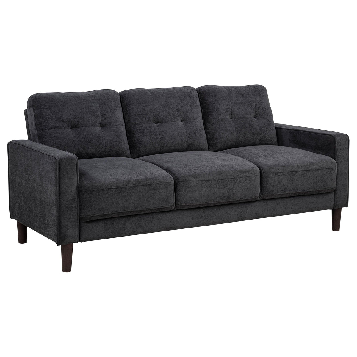  Coaster Furniture Bowen II 509981 Fabric Upholstered Track Arm Sofa - Steel Grey IMAGE 1