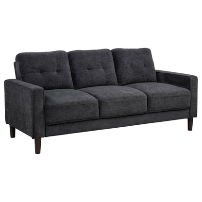  Coaster Furniture Bowen II 509981 Fabric Upholstered Track Arm Sofa - Steel Grey IMAGE 1