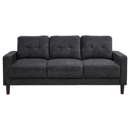  Coaster Furniture Bowen II 509981 Fabric Upholstered Track Arm Sofa - Steel Grey IMAGE 5