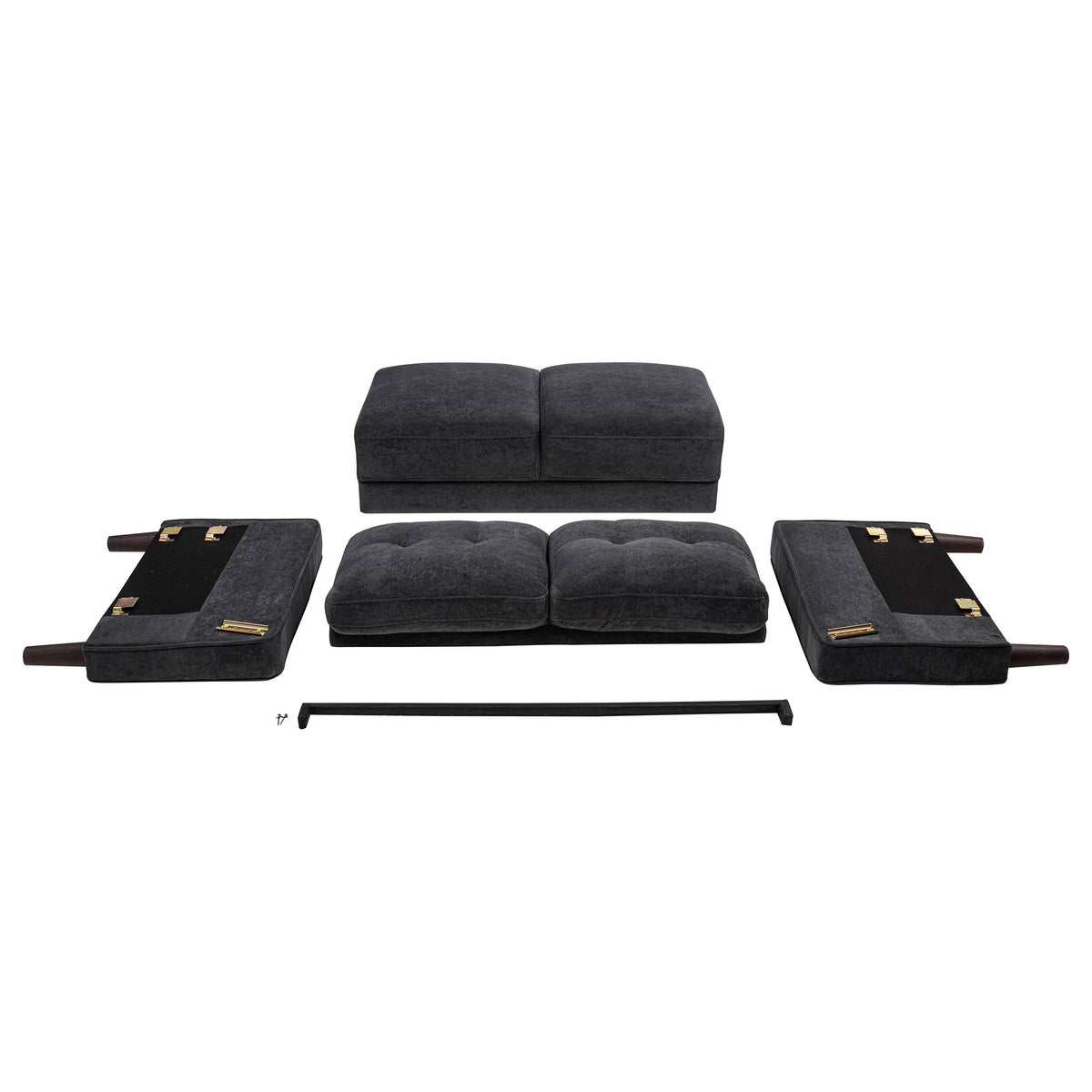  Coaster Furniture Bowen II 509981 Fabric Upholstered Track Arm Sofa - Steel Grey IMAGE 7