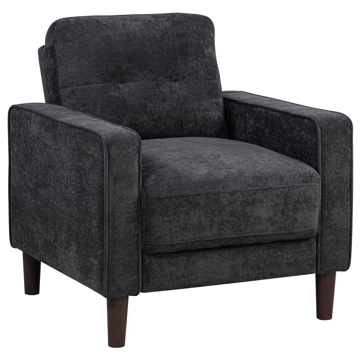  Coaster Furniture Bowen II 509983 Fabric Upholstered Track Arm Chair - Steel Grey IMAGE 1
