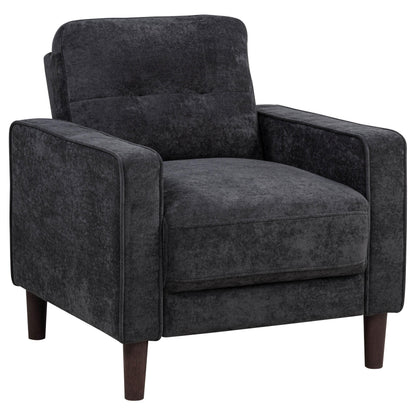  Coaster Furniture Bowen II 509983 Fabric Upholstered Track Arm Chair - Steel Grey IMAGE 1