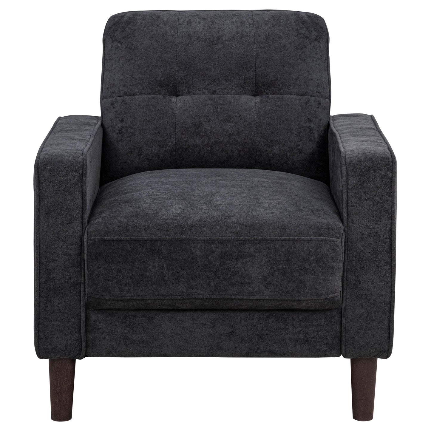  Coaster Furniture Bowen II 509983 Fabric Upholstered Track Arm Chair - Steel Grey IMAGE 5