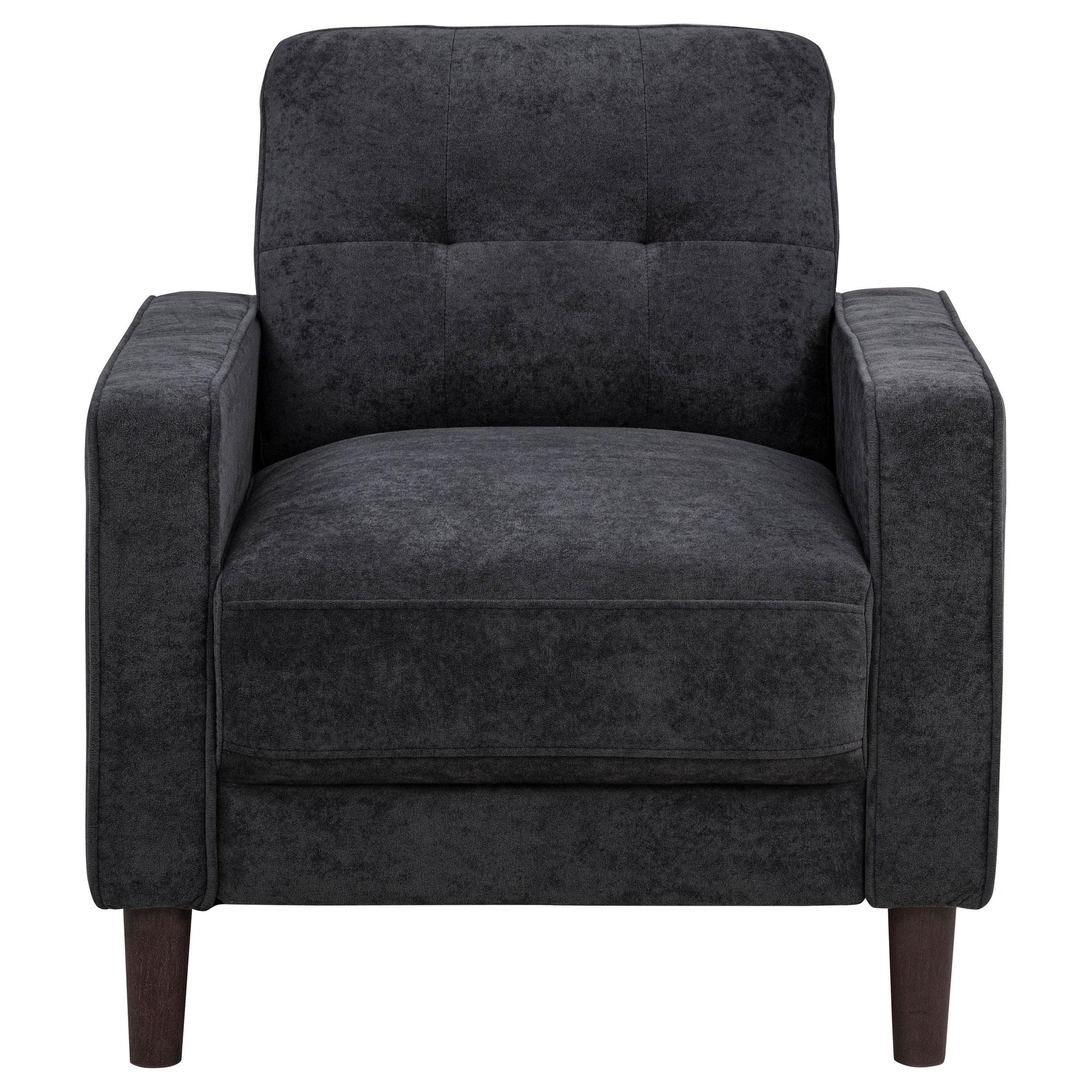  Coaster Furniture Bowen II 509983 Fabric Upholstered Track Arm Chair - Steel Grey IMAGE 5