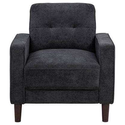  Coaster Furniture Bowen II 509983 Fabric Upholstered Track Arm Chair - Steel Grey IMAGE 5
