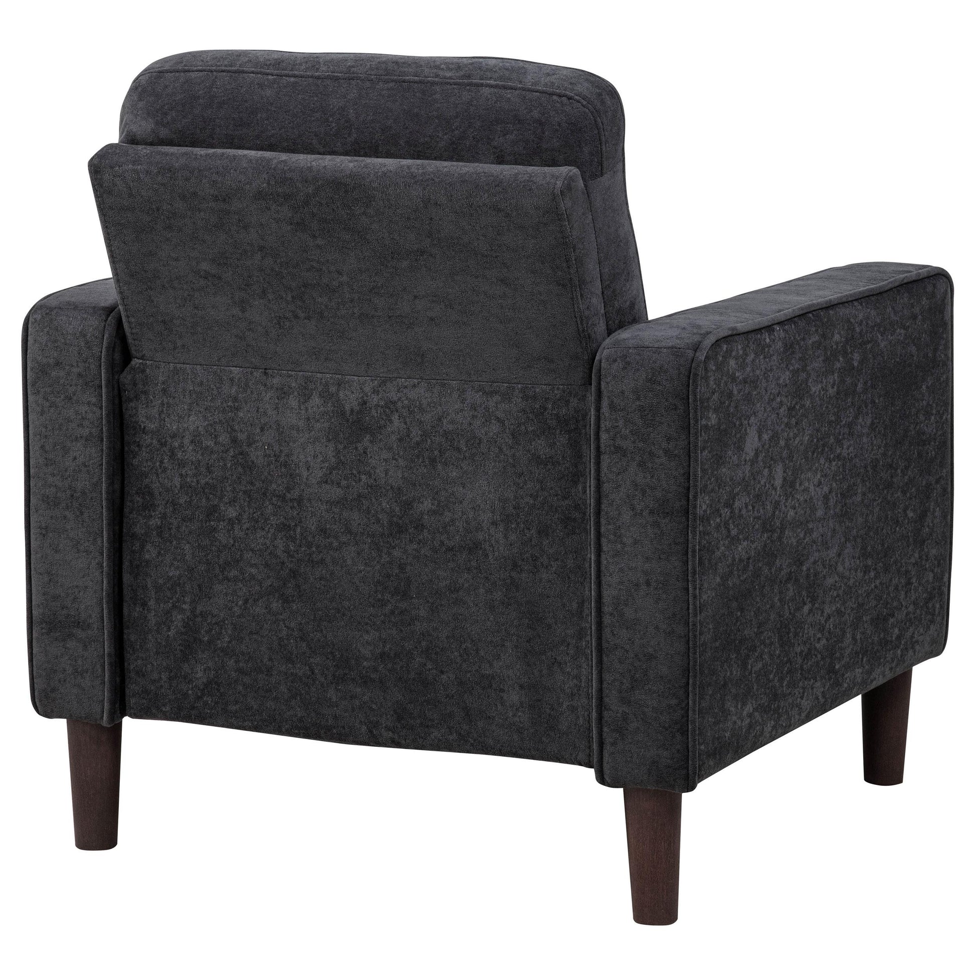  Coaster Furniture Bowen II 509983 Fabric Upholstered Track Arm Chair - Steel Grey IMAGE 6