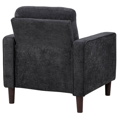  Coaster Furniture Bowen II 509983 Fabric Upholstered Track Arm Chair - Steel Grey IMAGE 6