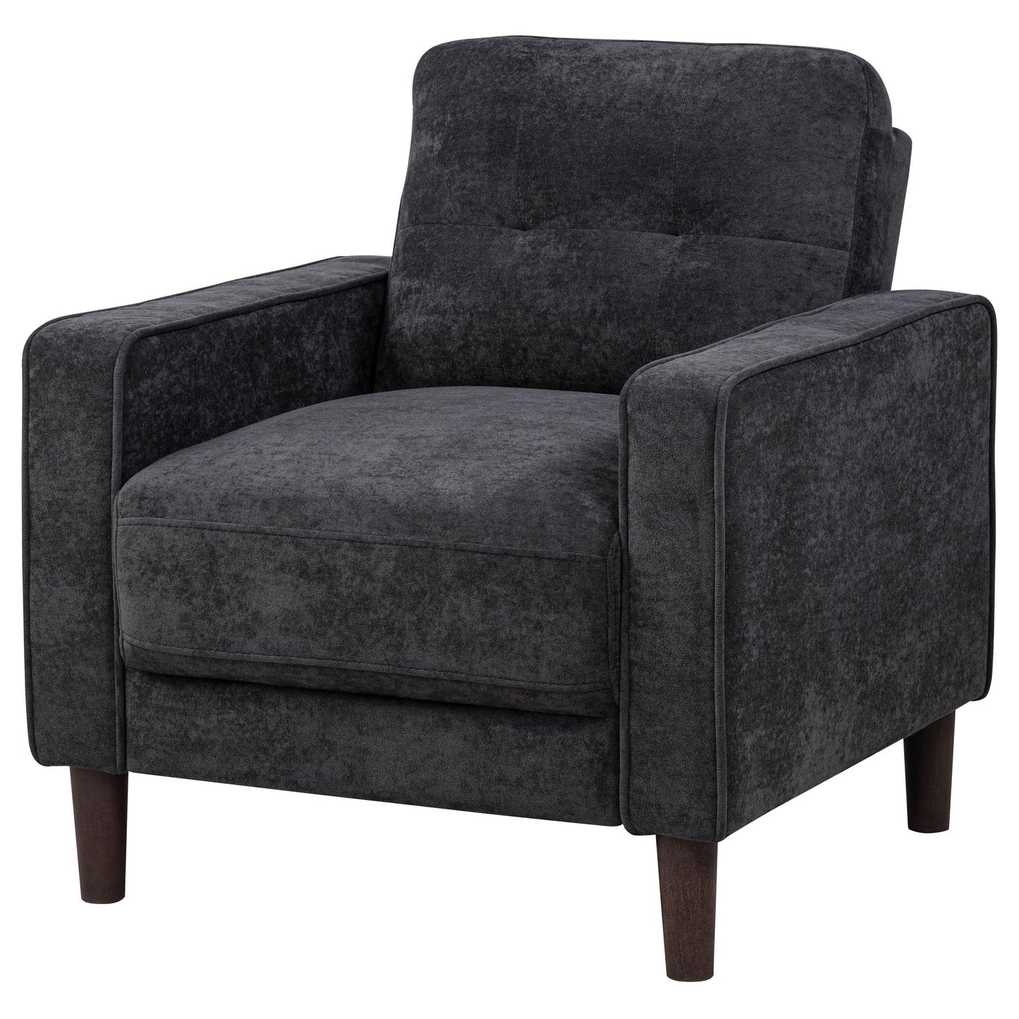  Coaster Furniture Bowen II 509983 Fabric Upholstered Track Arm Chair - Steel Grey IMAGE 8