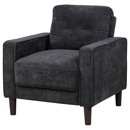  Coaster Furniture Bowen II 509983 Fabric Upholstered Track Arm Chair - Steel Grey IMAGE 8