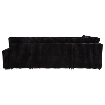  Coaster Furniture Devonshire 511049 Sleeper Sectional Sofa Storage Chaise - Black IMAGE 13