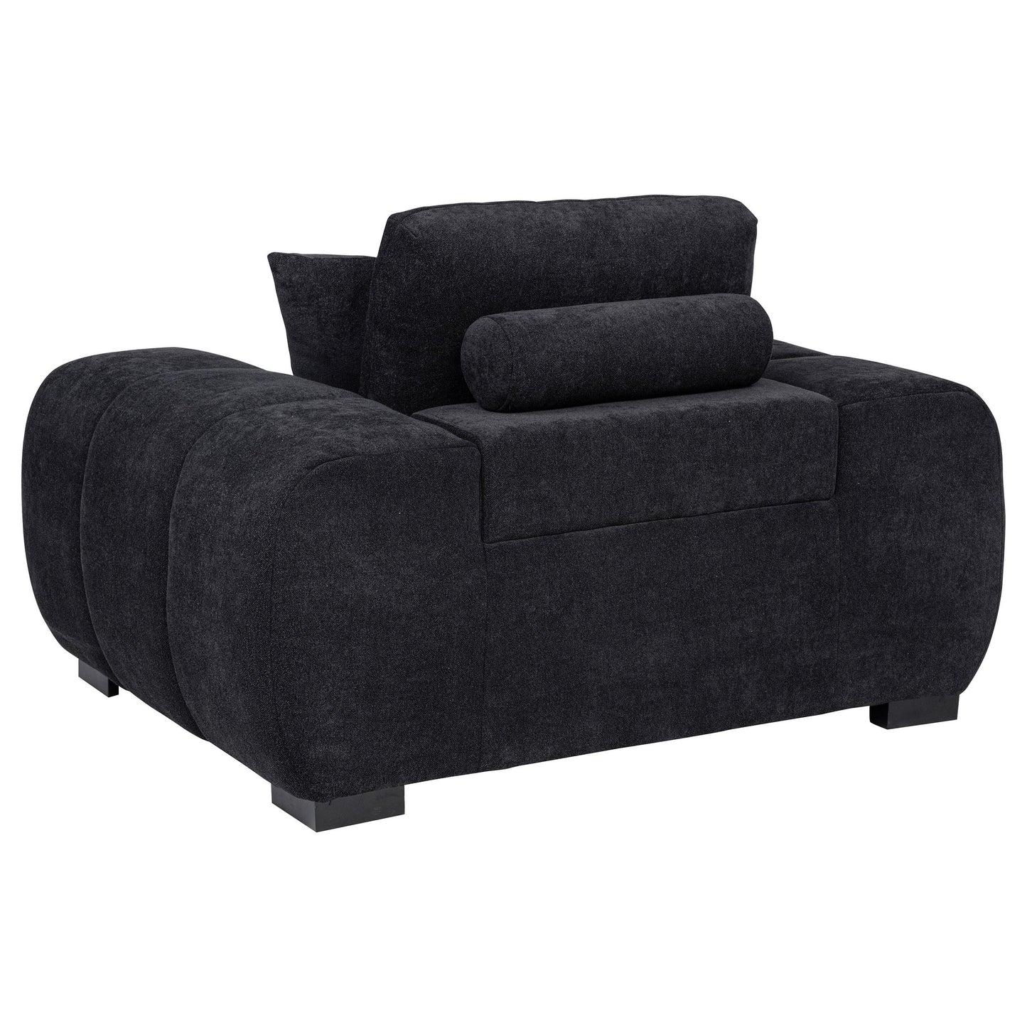  Coaster Furniture Octavia 511063 Upholstered Track Arm Accent Chair - Black IMAGE 4