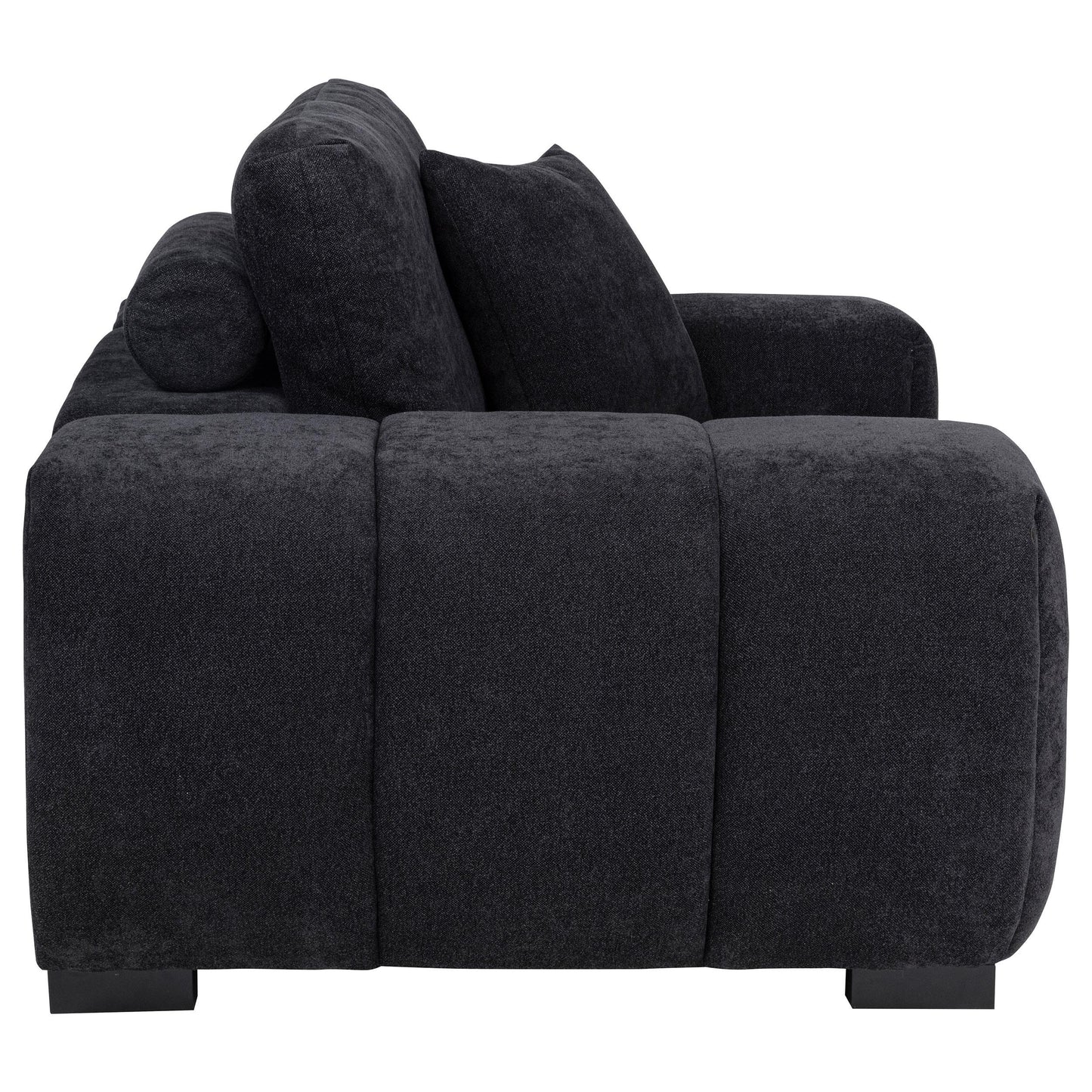  Coaster Furniture Octavia 511063 Upholstered Track Arm Accent Chair - Black IMAGE 5