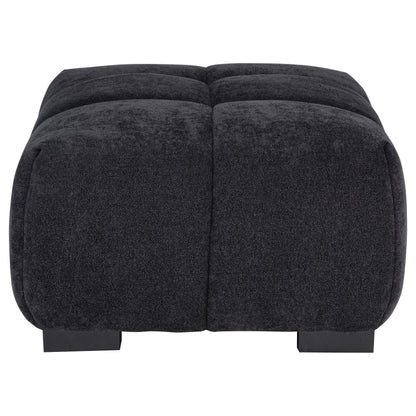  Coaster Furniture Octavia 511064 Upholstered Rectangular Ottoman - Black IMAGE 4