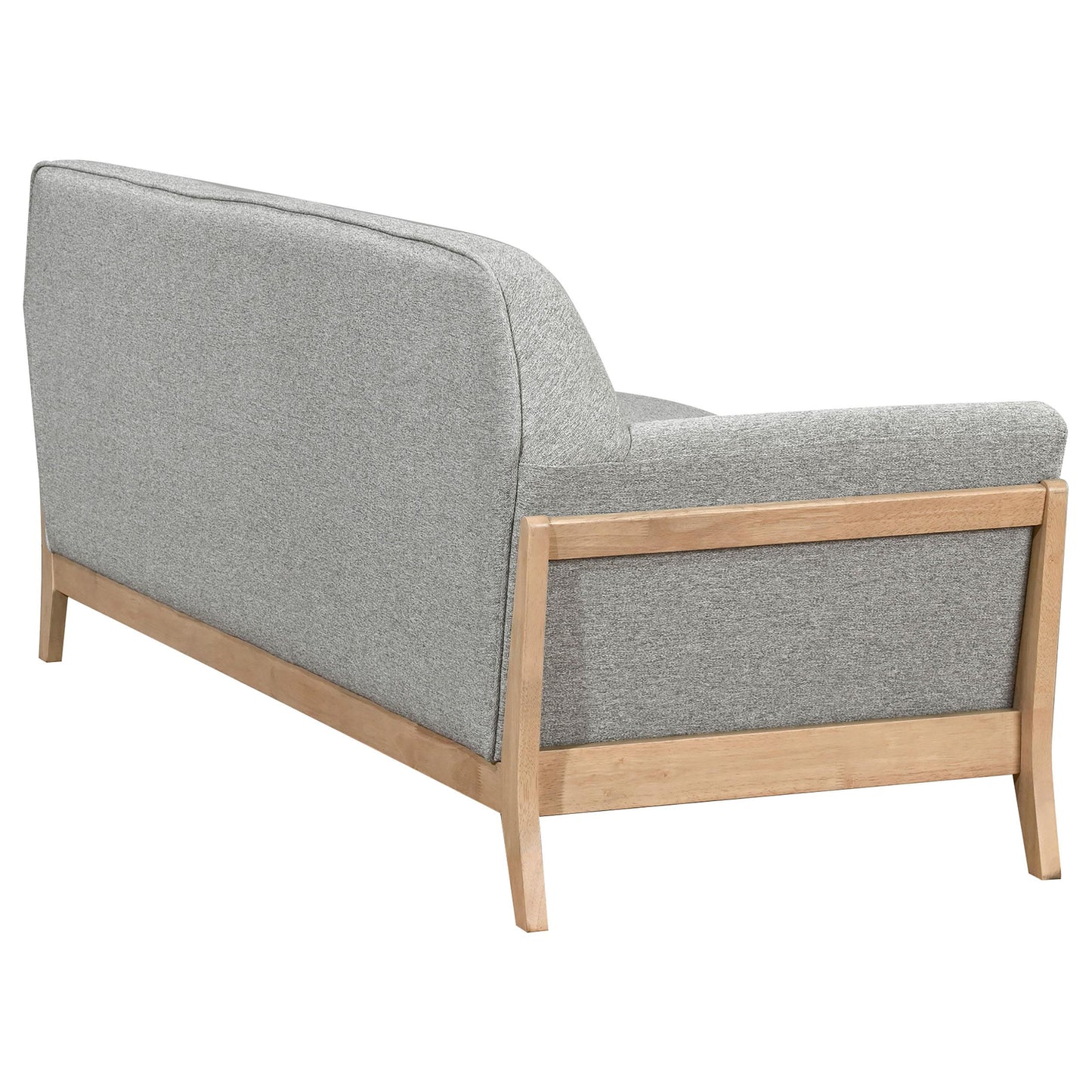  Coaster Furniture Vaughn 511071 Fabric Upholstered Flared Arm Sofa - Grey IMAGE 2