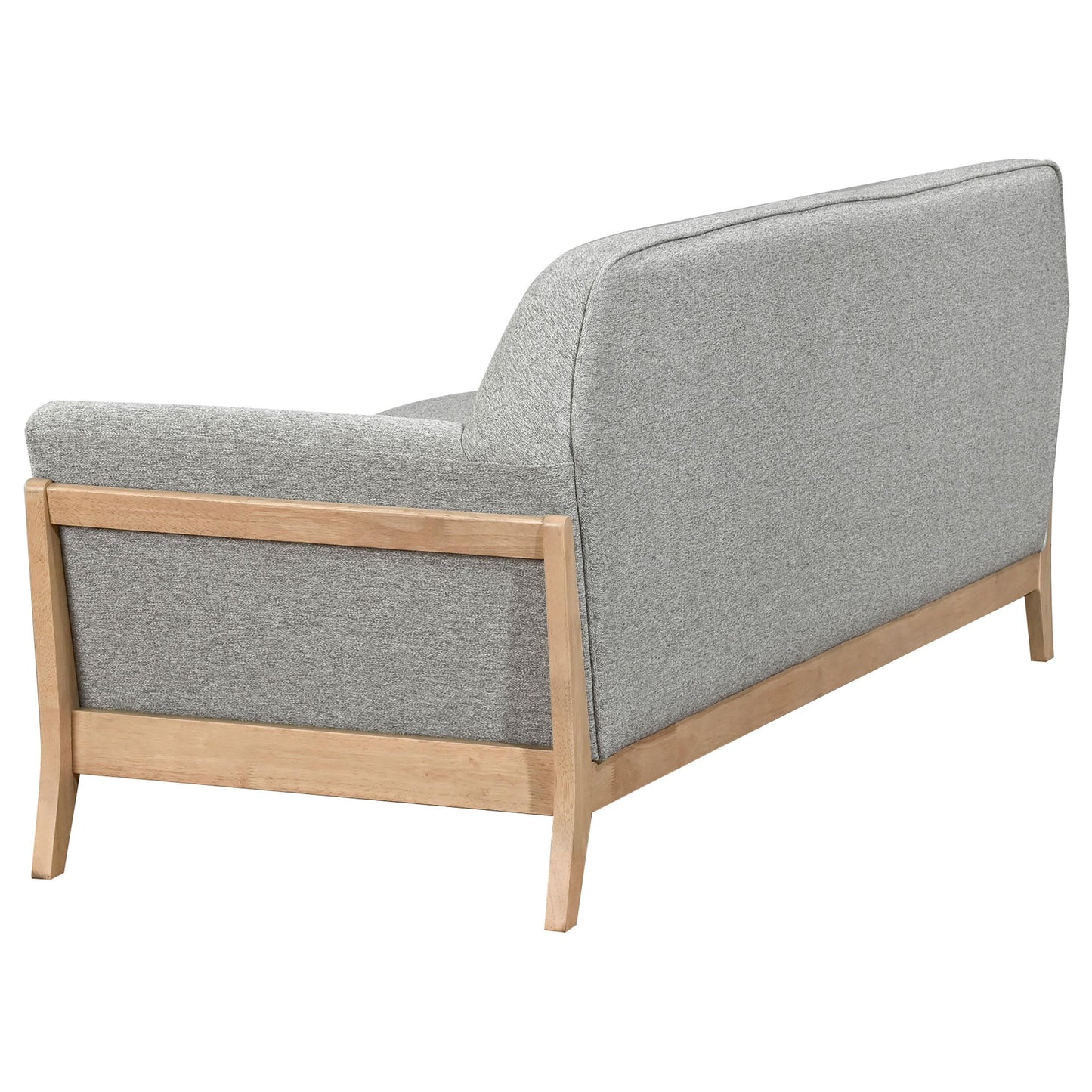  Coaster Furniture Vaughn 511071 Fabric Upholstered Flared Arm Sofa - Grey IMAGE 6