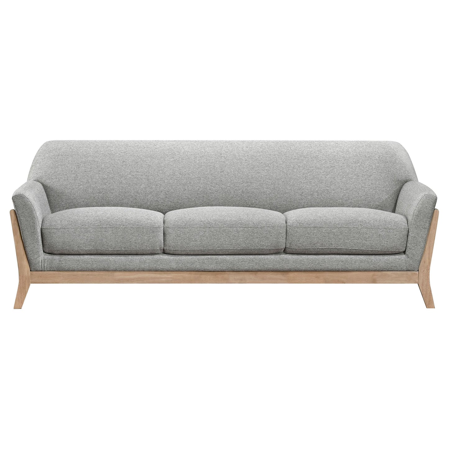  Coaster Furniture Vaughn 511071 Fabric Upholstered Flared Arm Sofa - Grey IMAGE 7