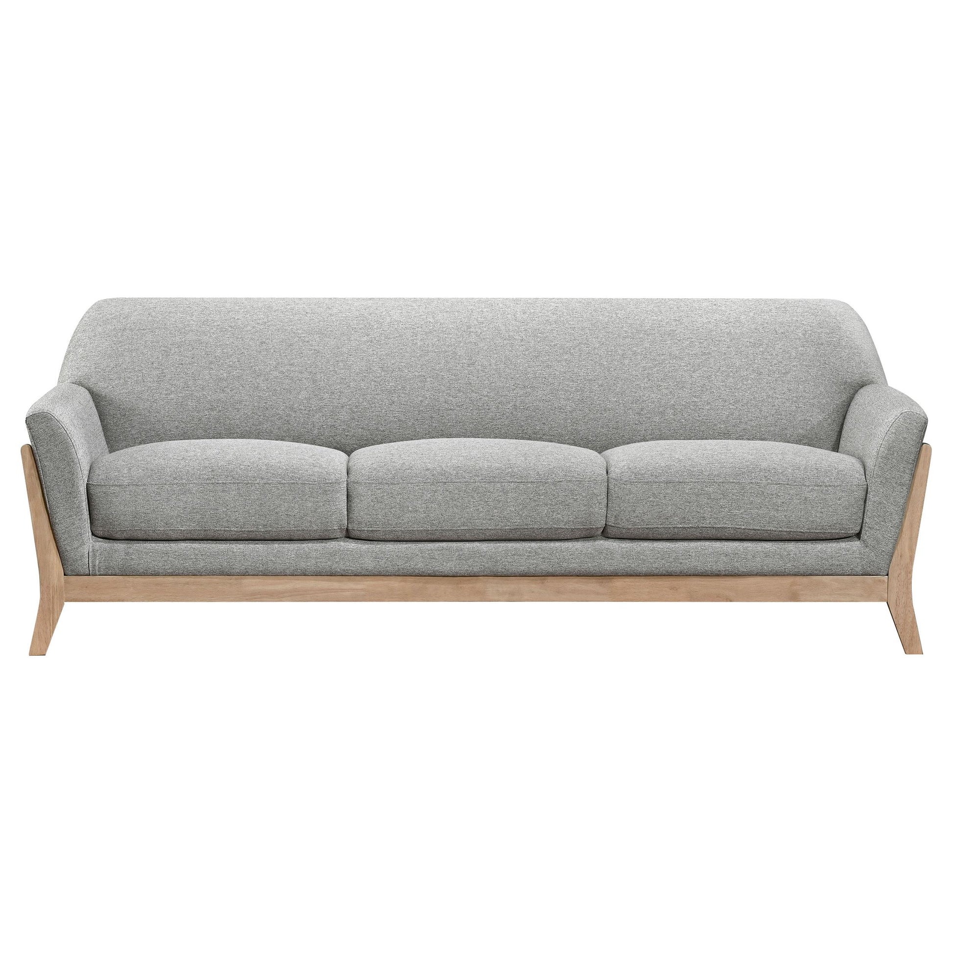  Coaster Furniture Vaughn 511071 Fabric Upholstered Flared Arm Sofa - Grey IMAGE 7