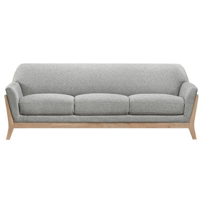  Coaster Furniture Vaughn 511071 Fabric Upholstered Flared Arm Sofa - Grey IMAGE 7