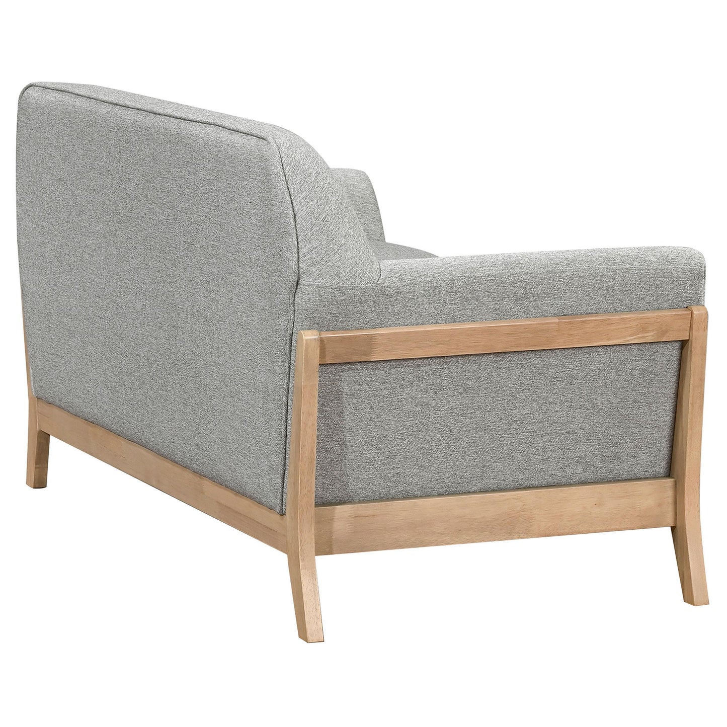  Coaster Furniture Vaughn 511072 Fabric Upholstered Flared Arm Loveseat - Grey IMAGE 2