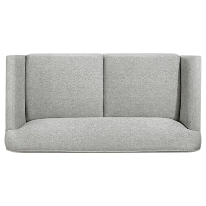  Coaster Furniture Vaughn 511072 Fabric Upholstered Flared Arm Loveseat - Grey IMAGE 4