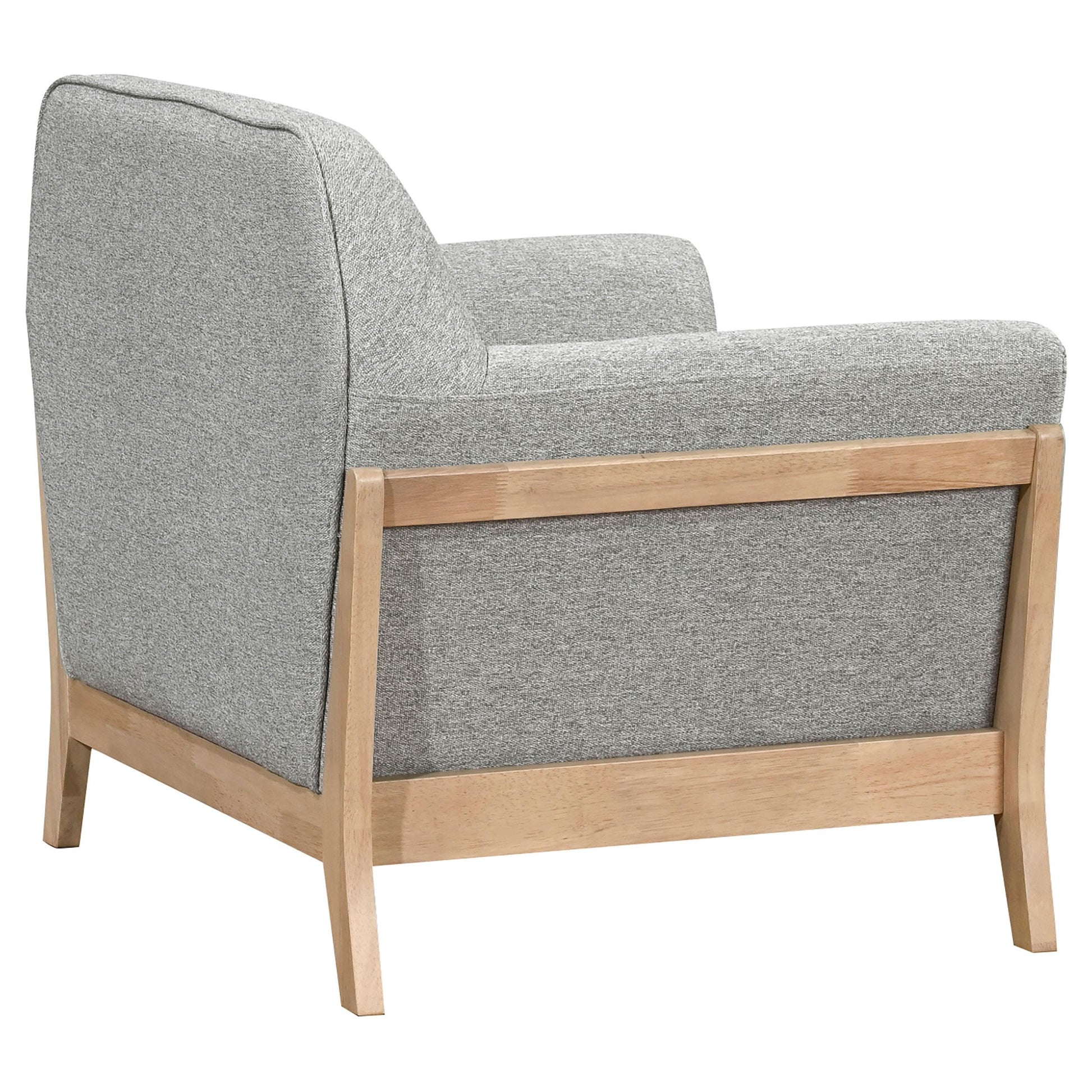  Coaster Furniture Vaughn 511073 Fabric Upholstered Flared Arm Accent Chair - Grey IMAGE 1