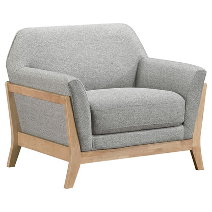  Coaster Furniture Vaughn 511073 Fabric Upholstered Flared Arm Accent Chair - Grey IMAGE 2