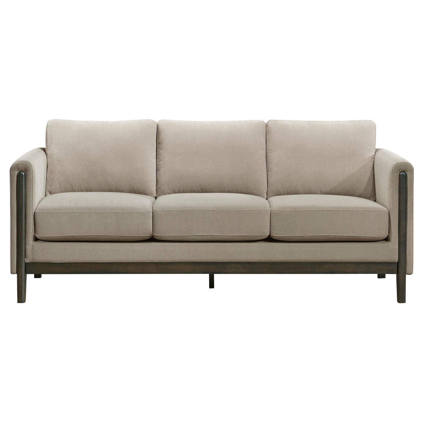  Coaster Furniture Islington 511101 Fabric Upholstered Panel Arm Sofa - Taupe IMAGE 6