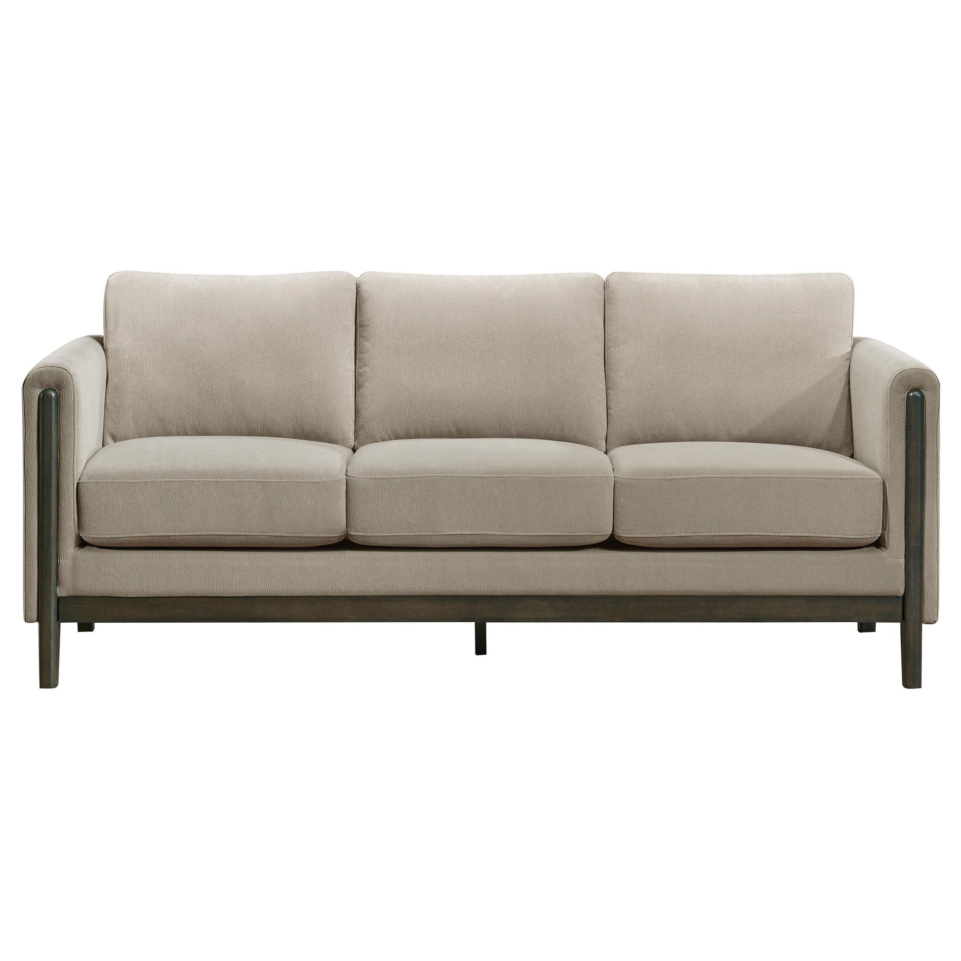  Coaster Furniture Islington 511101 Fabric Upholstered Panel Arm Sofa - Taupe IMAGE 6
