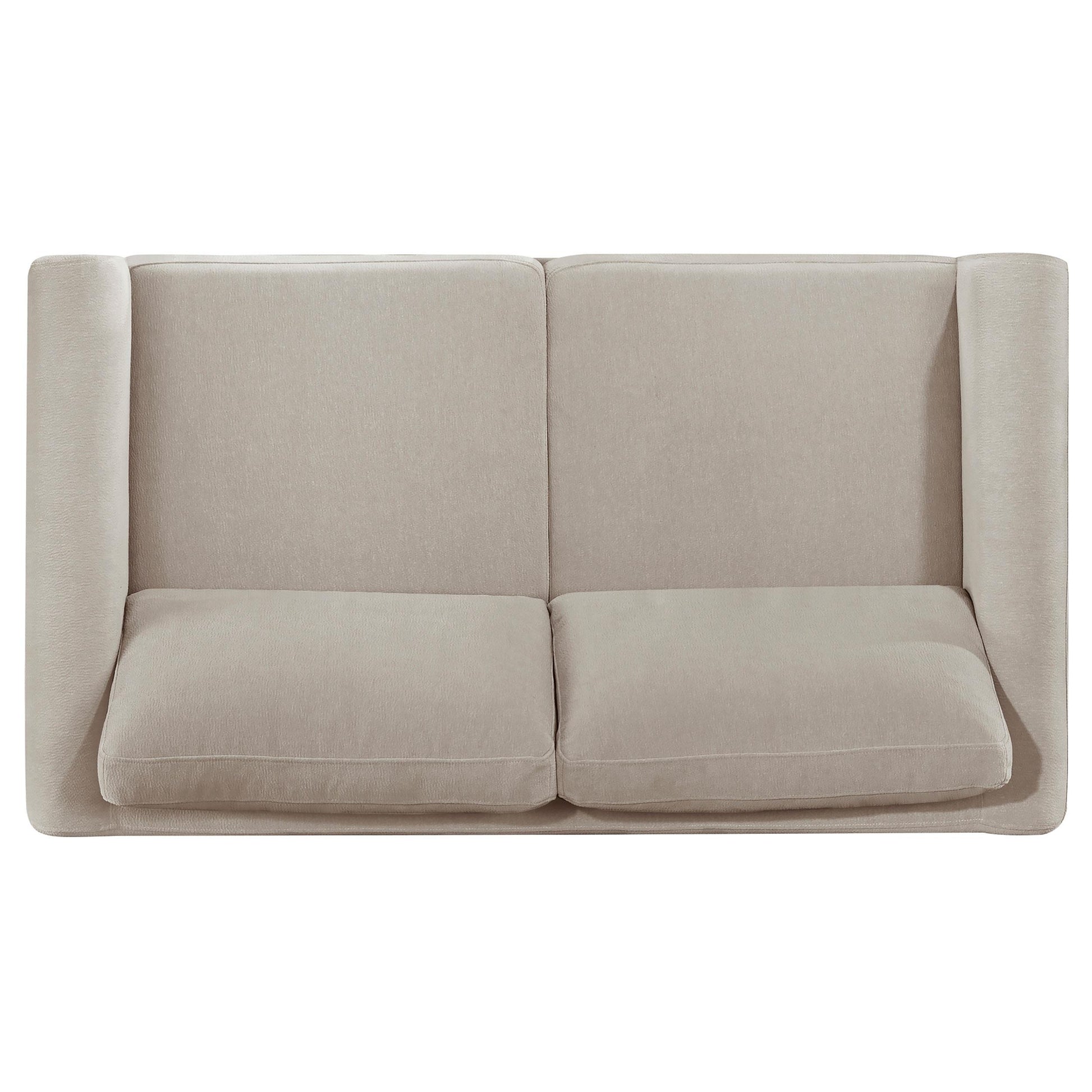  Coaster Furniture Islington 511102 Fabric Upholstered Panel Arm Loveseat - Taupe IMAGE 7