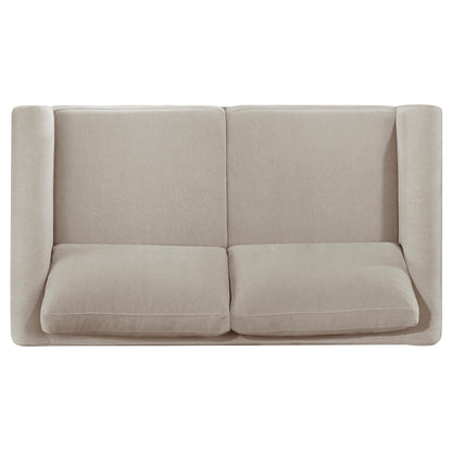  Coaster Furniture Islington 511102 Fabric Upholstered Panel Arm Loveseat - Taupe IMAGE 7