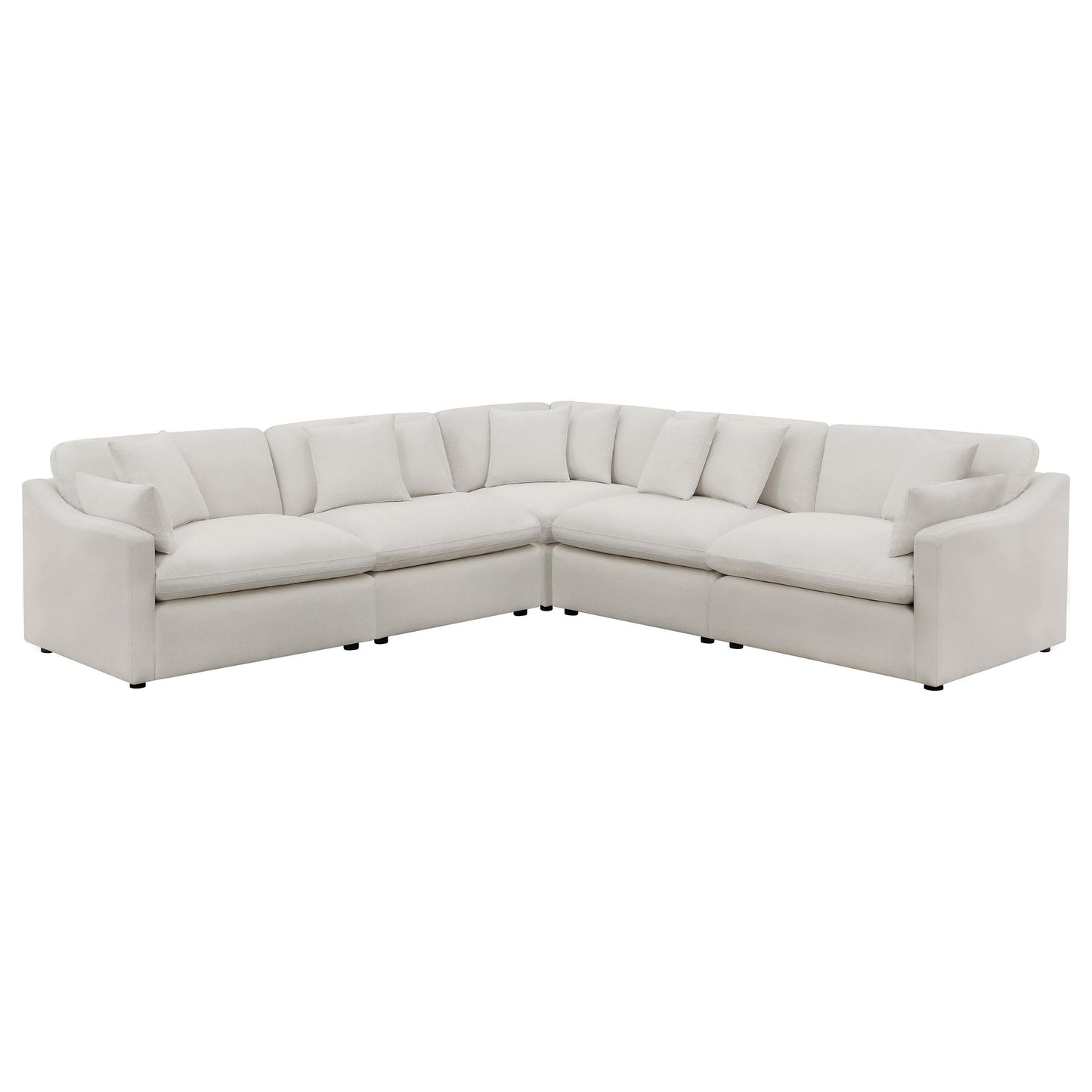  Coaster Furniture Hobson 551451-SETA 5-piece Upholstered Modular Sectional Sofa - Ivory IMAGE 1