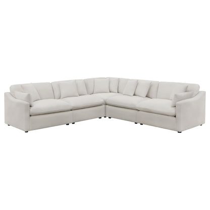  Coaster Furniture Hobson 551451-SETA 5-piece Upholstered Modular Sectional Sofa - Ivory IMAGE 1