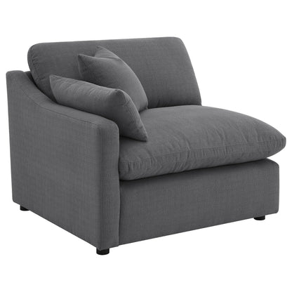  Coaster Furniture Hobson 551455-SETA 5-piece Upholstered Modular Sectional Sofa - Charcoal IMAGE 3