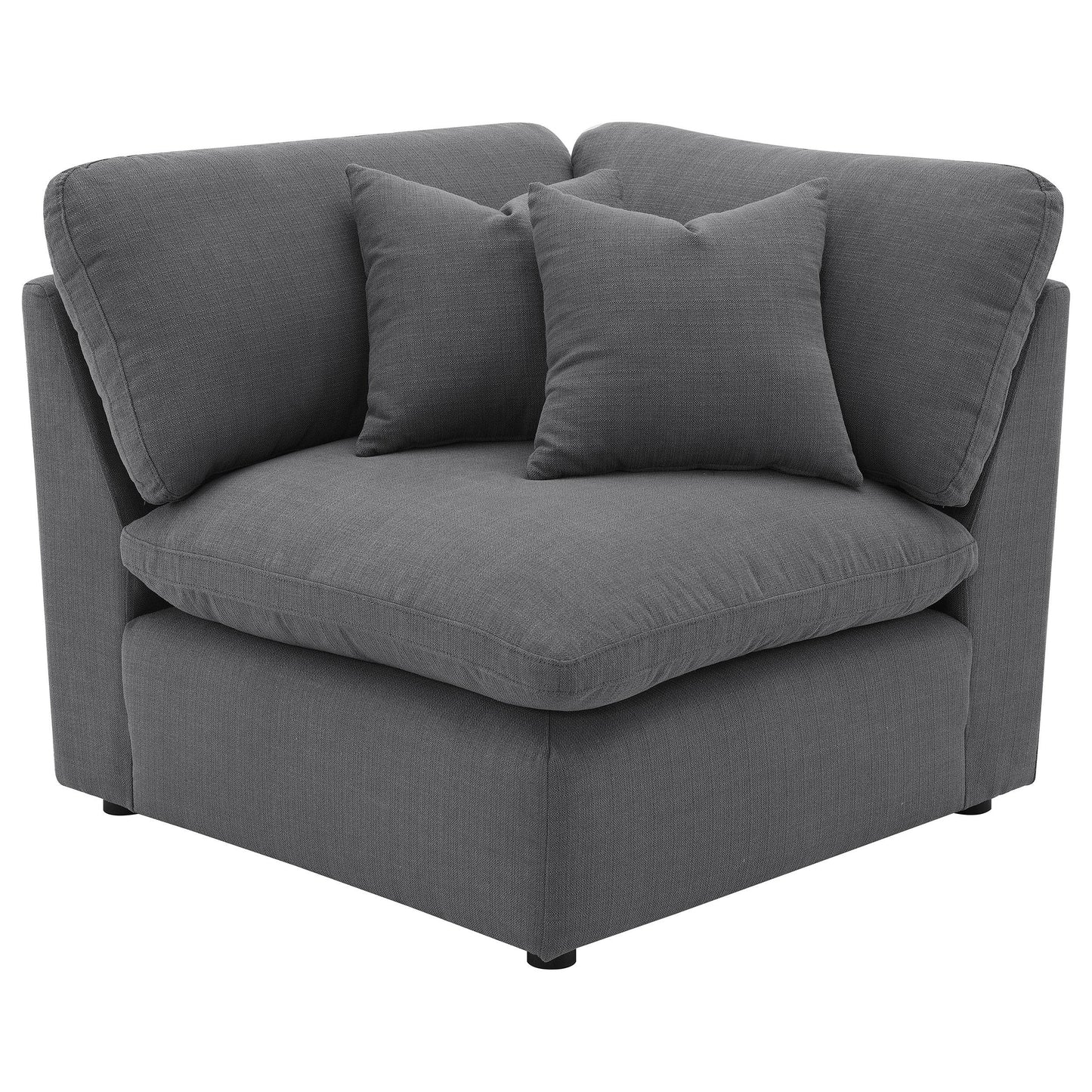  Coaster Furniture Hobson 551455-SETA 5-piece Upholstered Modular Sectional Sofa - Charcoal IMAGE 6