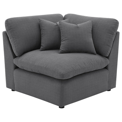  Coaster Furniture Hobson 551455-SETA 5-piece Upholstered Modular Sectional Sofa - Charcoal IMAGE 6