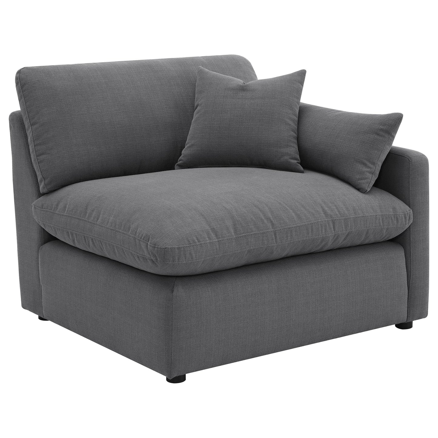  Coaster Furniture Hobson 551455-SETB 4-piece Upholstered Modular Sectional Sofa - Charcoal IMAGE 5
