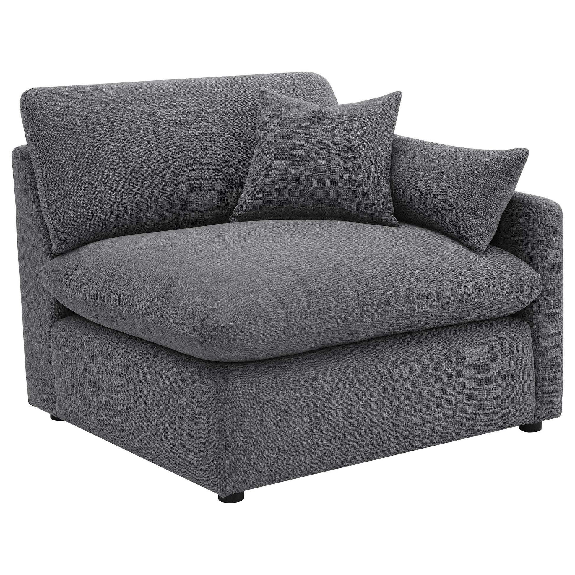  Coaster Furniture Hobson 551455-SETB 4-piece Upholstered Modular Sectional Sofa - Charcoal IMAGE 5