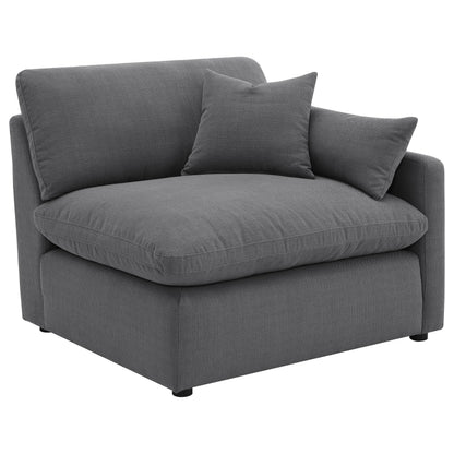  Coaster Furniture Hobson 551455-SETB 4-piece Upholstered Modular Sectional Sofa - Charcoal IMAGE 5