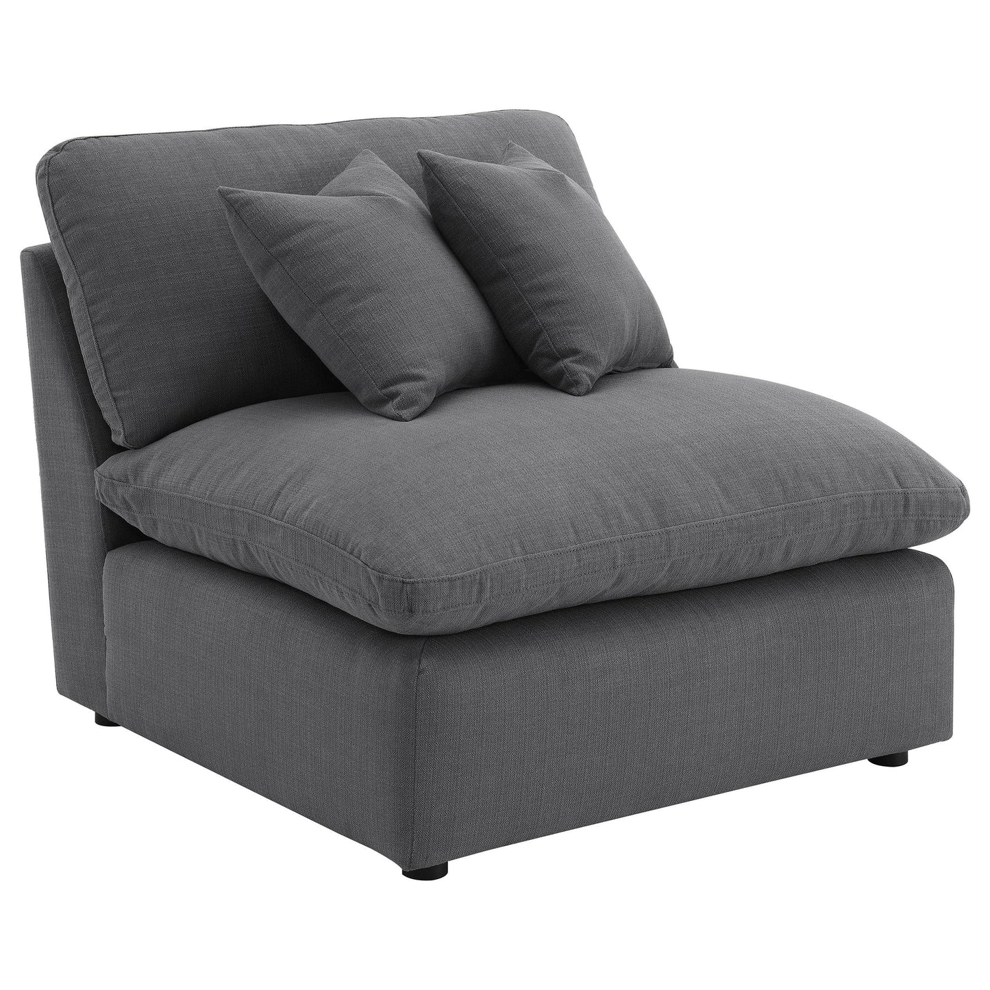  Coaster Furniture Hobson 551455-SETB 4-piece Upholstered Modular Sectional Sofa - Charcoal IMAGE 7
