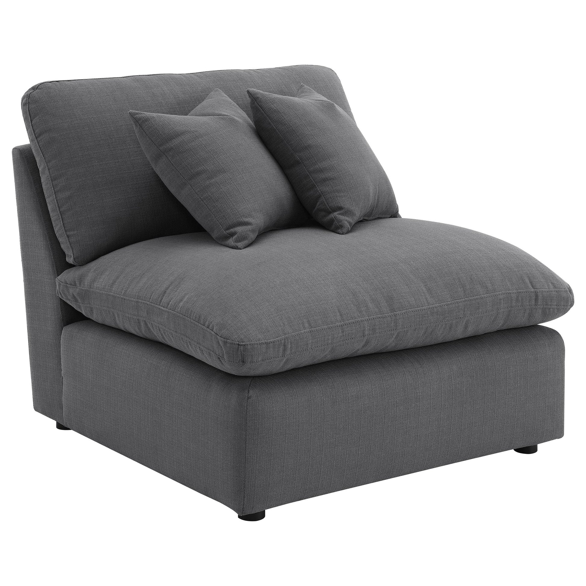  Coaster Furniture Hobson 551455-SETB 4-piece Upholstered Modular Sectional Sofa - Charcoal IMAGE 7