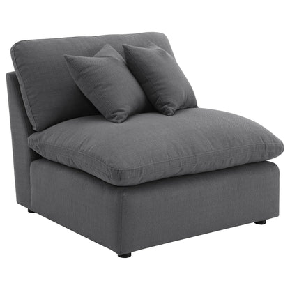  Coaster Furniture Hobson 551455-SETB 4-piece Upholstered Modular Sectional Sofa - Charcoal IMAGE 7