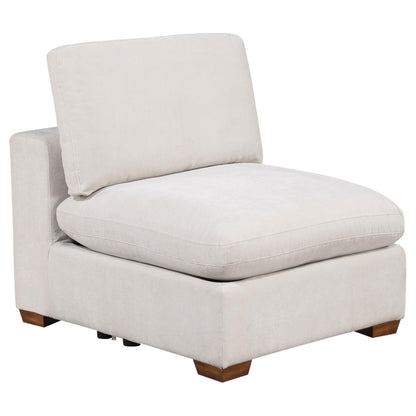  Coaster Furniture Lakeview 551461 Upholstered Armless Chair - Ivory IMAGE 1