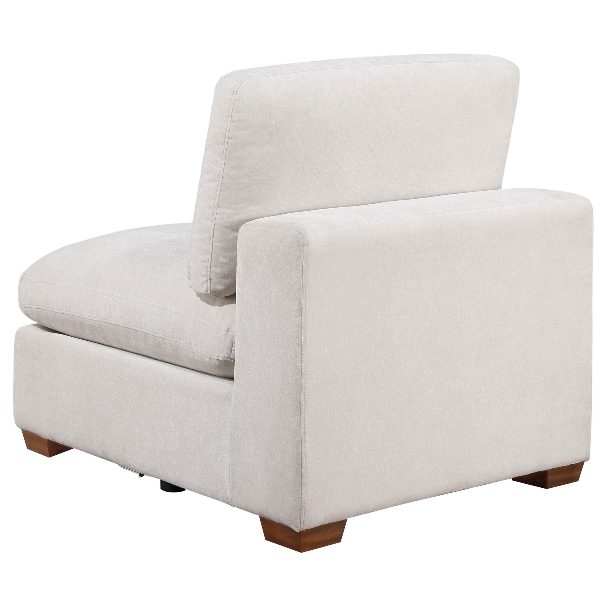  Coaster Furniture Lakeview 551461 Upholstered Armless Chair - Ivory IMAGE 2