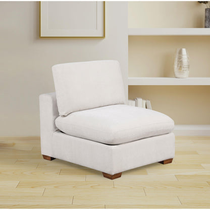  Coaster Furniture Lakeview 551461 Upholstered Armless Chair - Ivory IMAGE 4