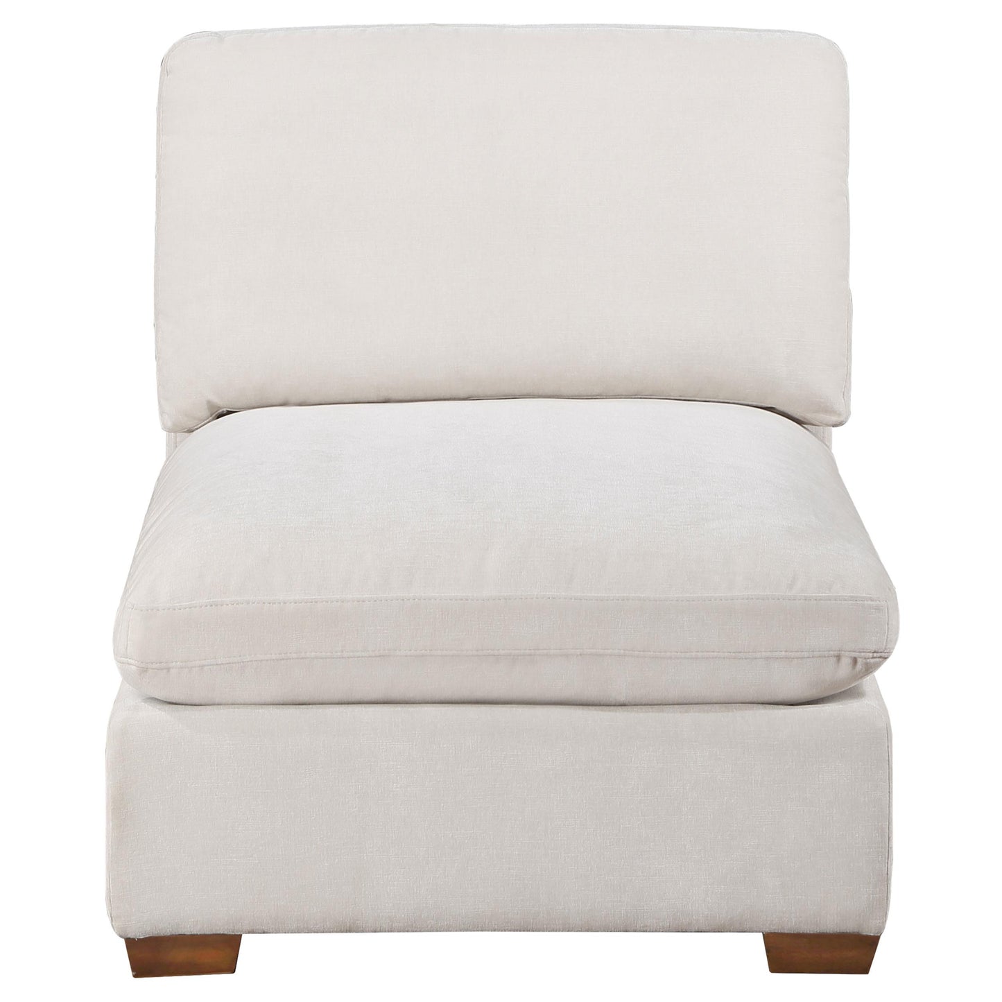  Coaster Furniture Lakeview 551461 Upholstered Armless Chair - Ivory IMAGE 5