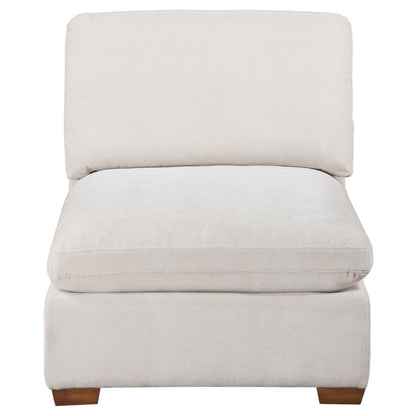  Coaster Furniture Lakeview 551461 Upholstered Armless Chair - Ivory IMAGE 5