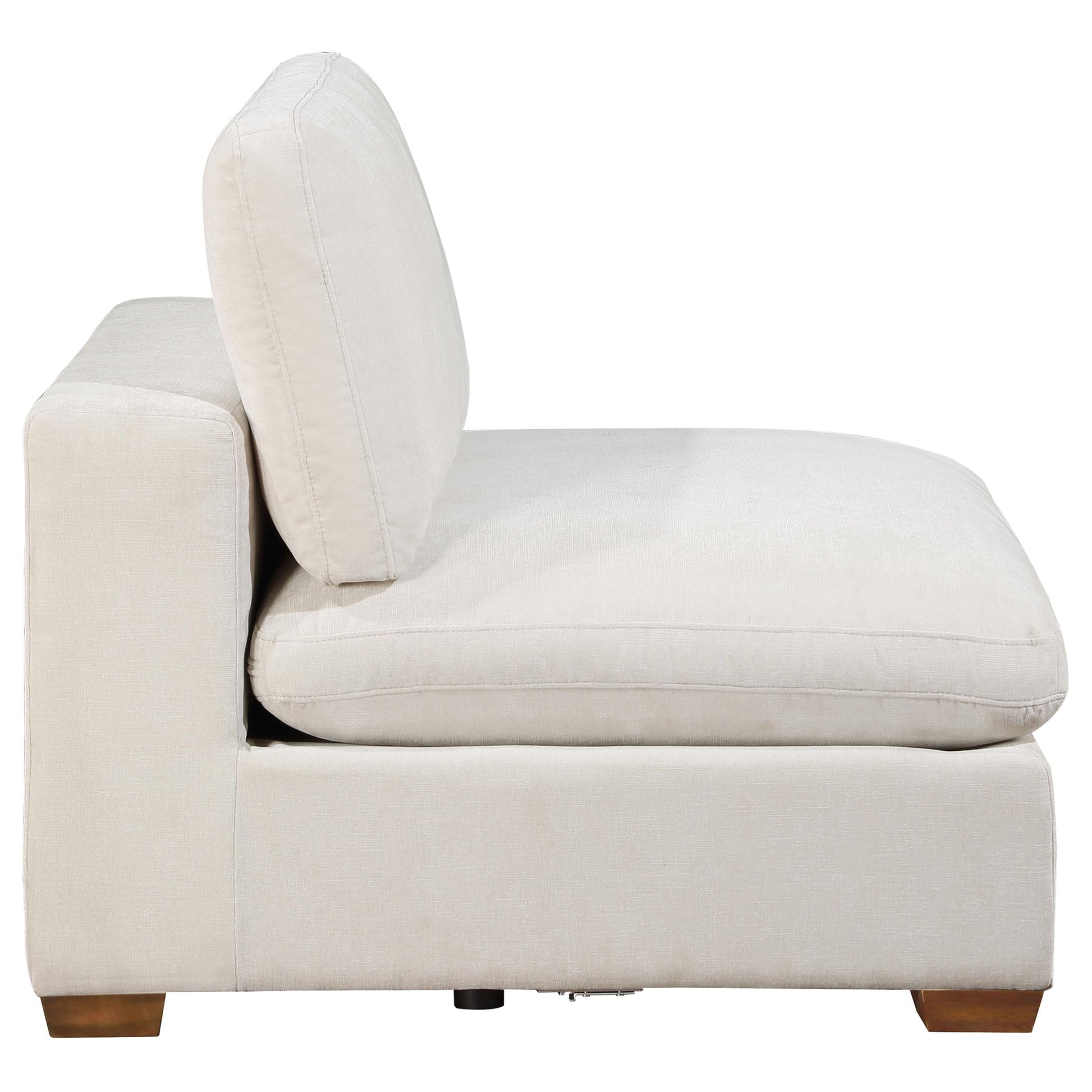  Coaster Furniture Lakeview 551461 Upholstered Armless Chair - Ivory IMAGE 8