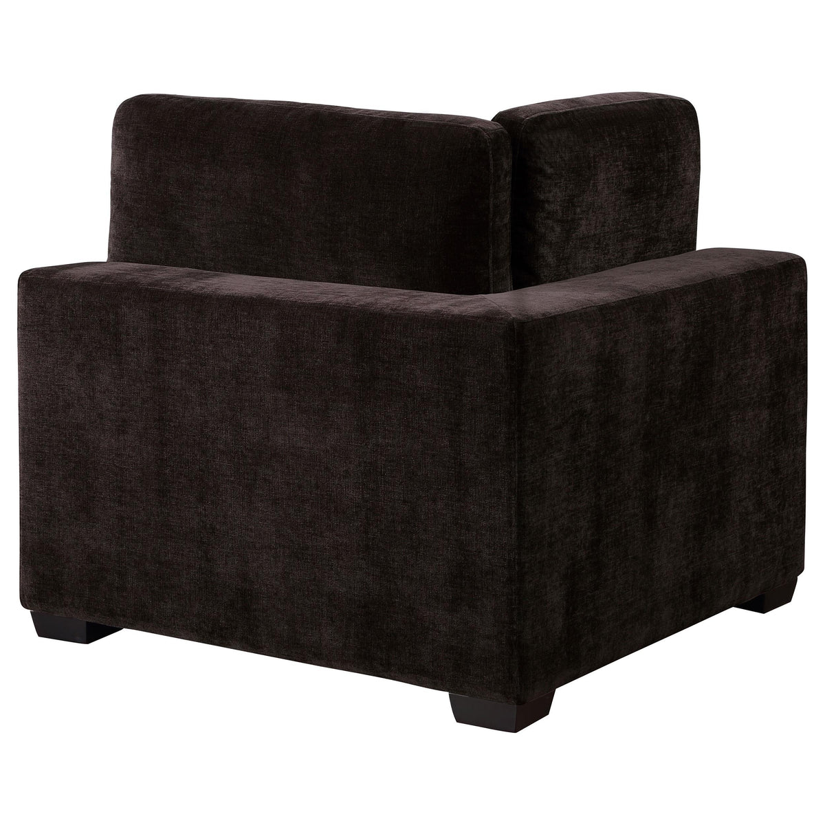  Coaster Furniture Lakeview 551465 Upholstered Corner Chair - Dark Chocolate IMAGE 7