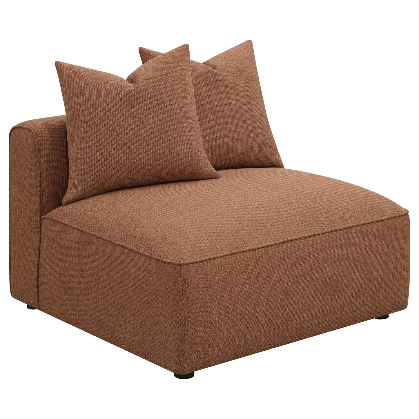  Coaster Furniture Jennifer 551591 Upholstered Armless Chair - Terracotta IMAGE 1